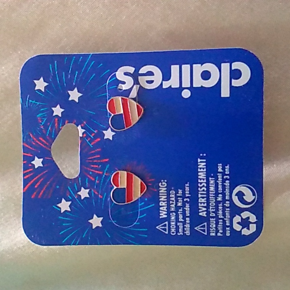 Claire's 4th of July earrings